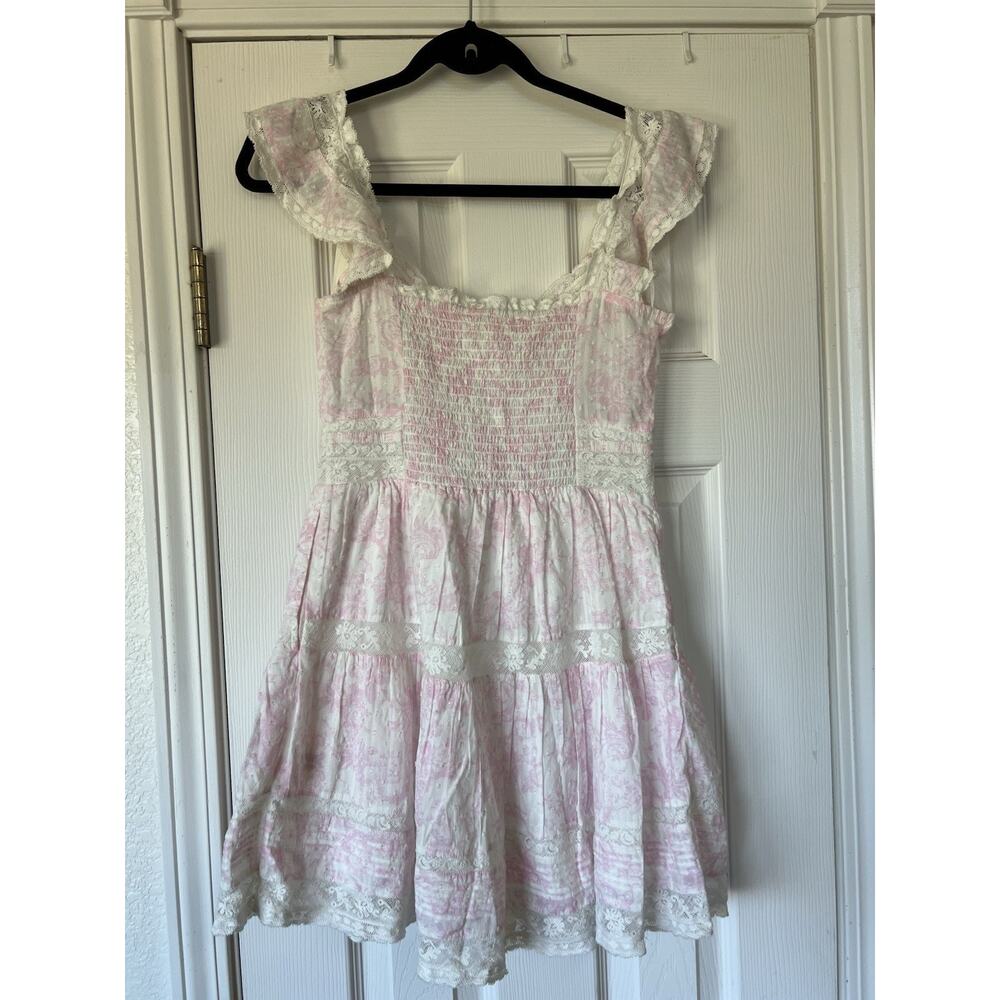 LoveShackFancy Rietta Dress – Powder Pink – XS – New With Out Tags - Picture 3 of 8